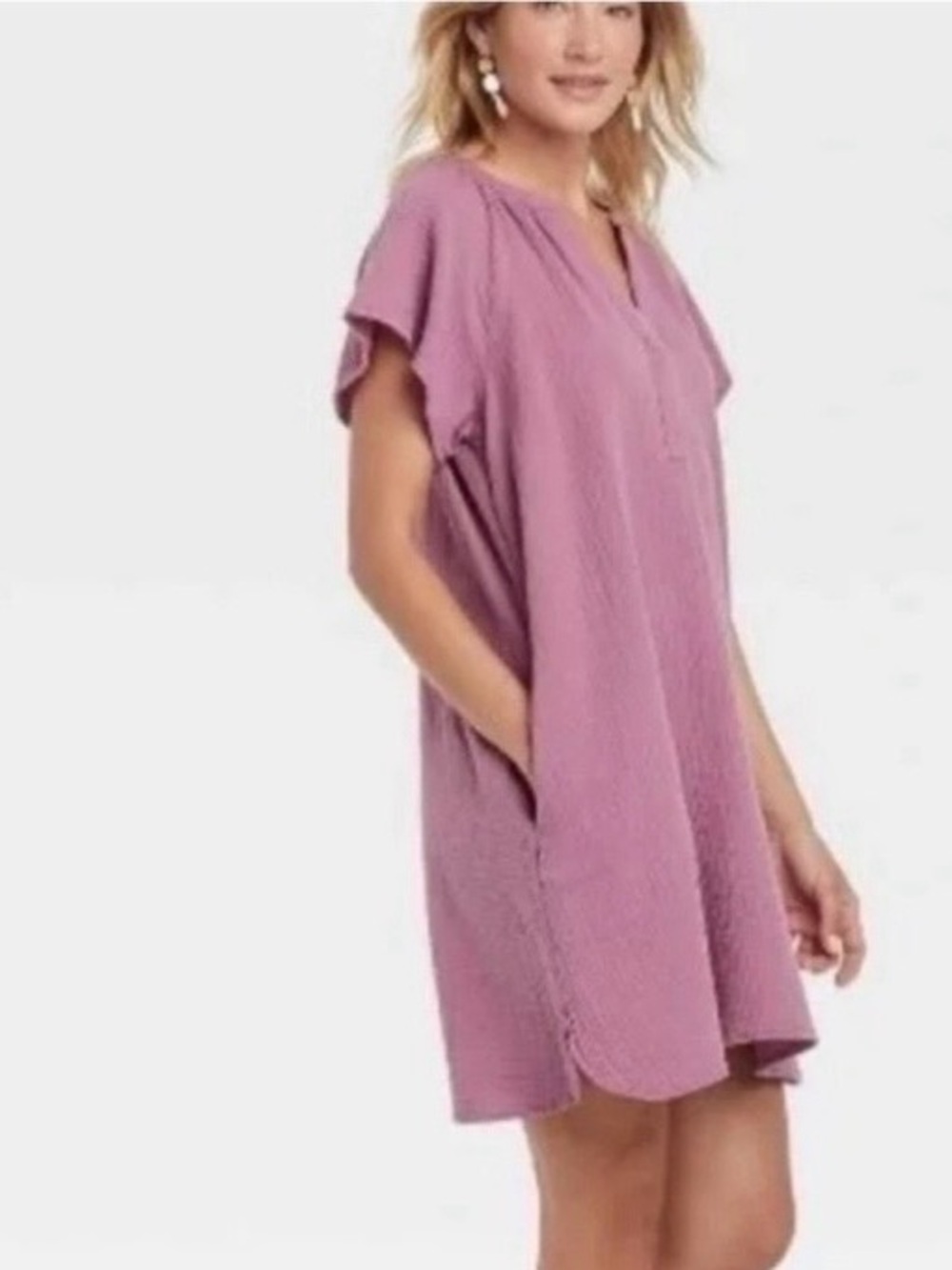 Universal Thread Mauve-Pink Dress, Large